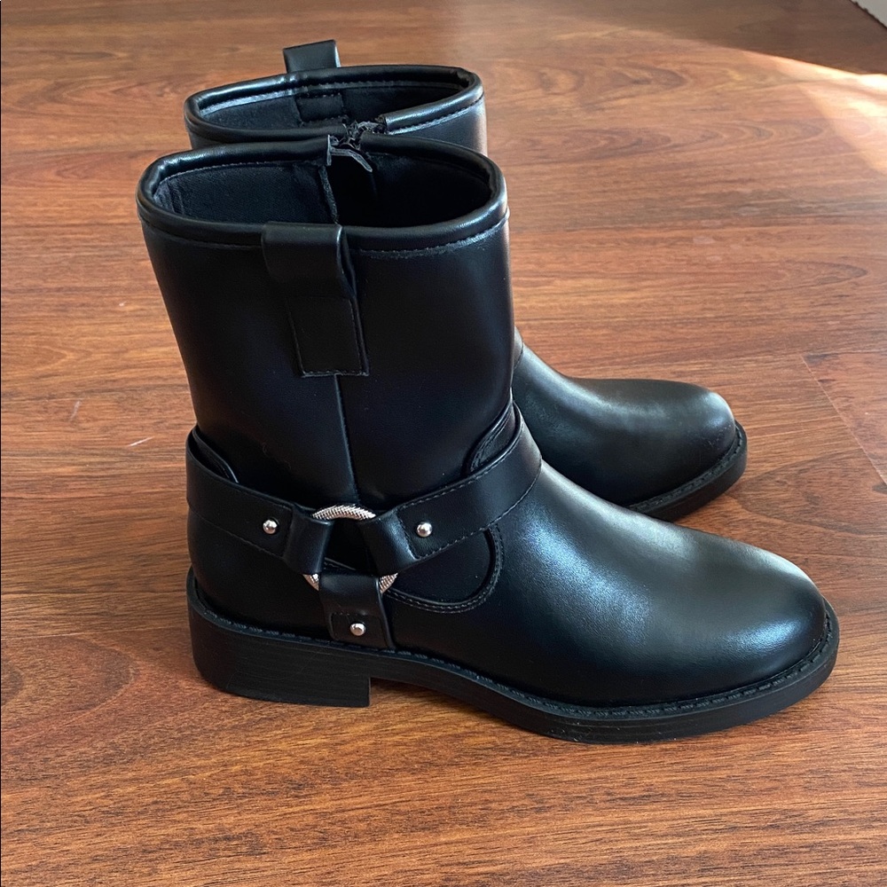 New Black Motorcycle Boots